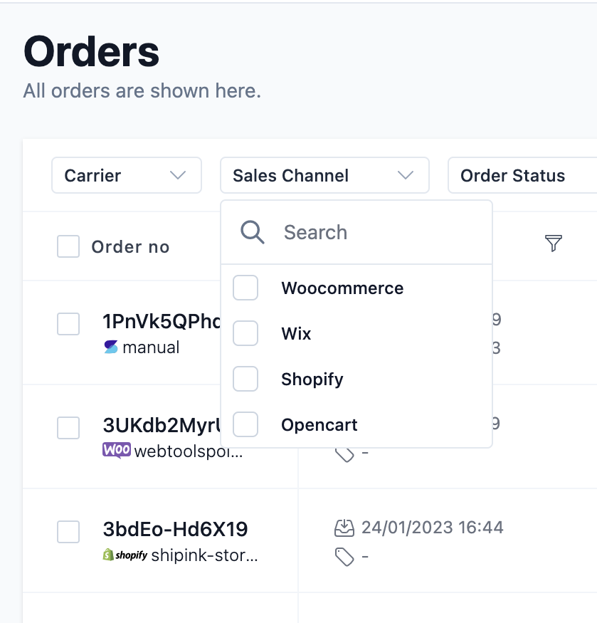 Add Carrier Form